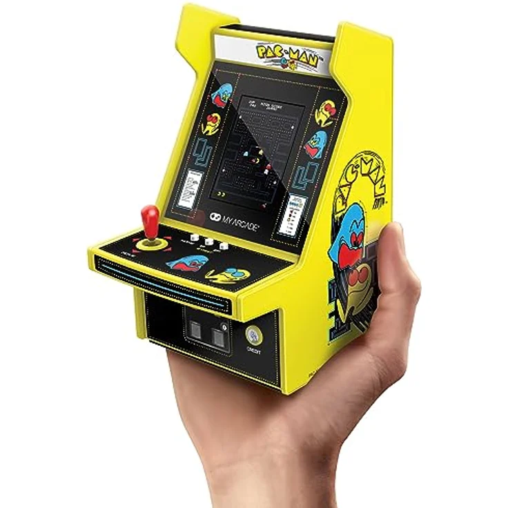 My Arcade PAC-MAN MICRO PLAYER PRO, tragbare Retro-Konsole mit klassischem PAC-MAN Spiel, gelb – Bild 1