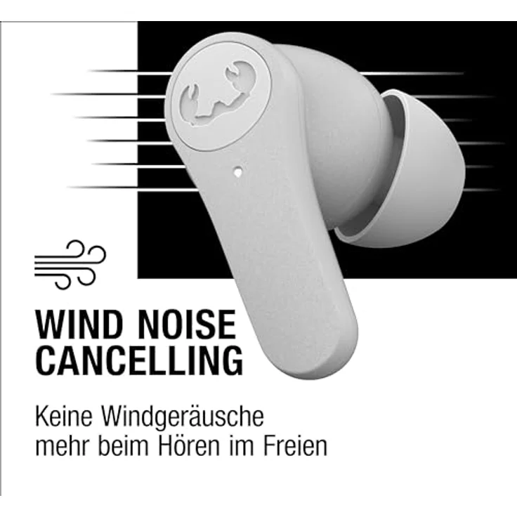 Fresh'N Rebel Twins Rise Draadloze Oordopjes met Hybride ANC & Draadloos opladen - Ice Grey, Kopfhörer - Bis zu 30 Stunden Akkulaufzeit, Windgeräuschunterdrückung, Ambient Sound Mode – Bild 9