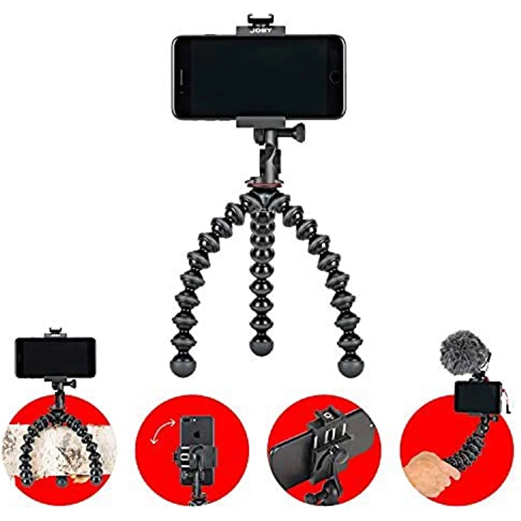 JOBY JB01551-BWW GripTight PRO 2 + GorillaPod Universal-Handy-Halter + Flexi-Stativ in Profi-Ausführung (geeigent für Alle Smartphones mit oder ohne Hülle) – Bild 3