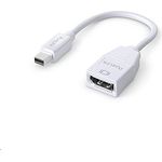 PureLink mini DisplayPort auf DisplayPort Adapter, 4K Ultra HD 60Hz, 21,6GB/s Bandbreite, vergoldete Steckkontakte, 0,15m, weiß