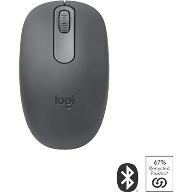 Logitech M196, Bluetooth Maus aus recyceltem Kunststoff, kompaktes Design mit 12 Monaten Batterielebensdauer – Bild 2