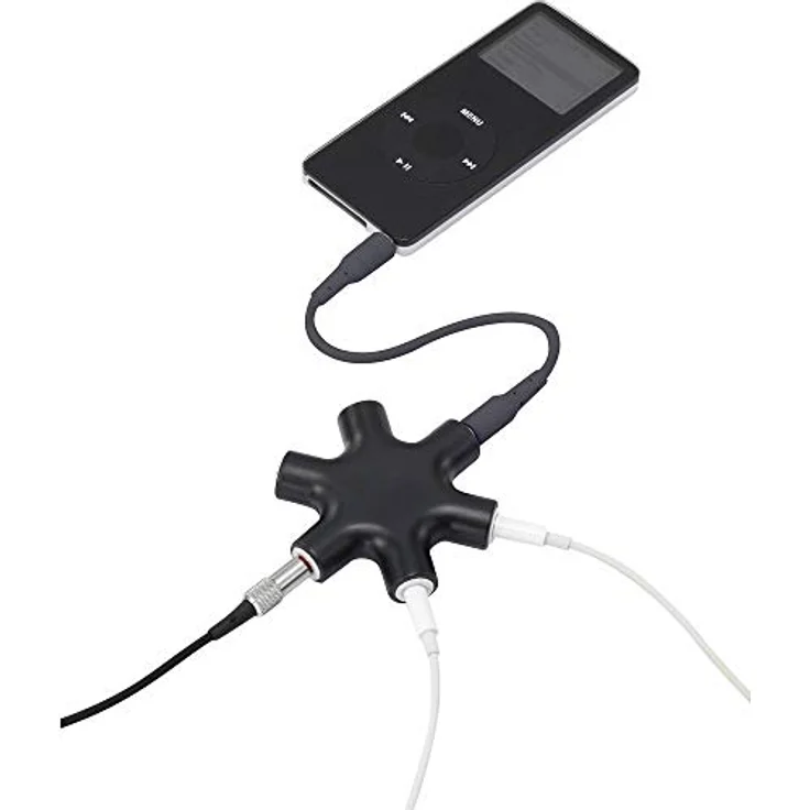 SpeaKa Professional SP-7870556 Klinke Audio Y-Adapter [1x Klinkenbuchse 3.5 mm - 5X Klinkenbuchse 3.5 mm] Schwarz – Bild 4