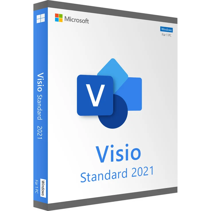 Microsoft Visio 2021 Standard, Diagrammsoftware für Windows mit umfangreichen Vorlagen und Sofortdownload – Bild 1