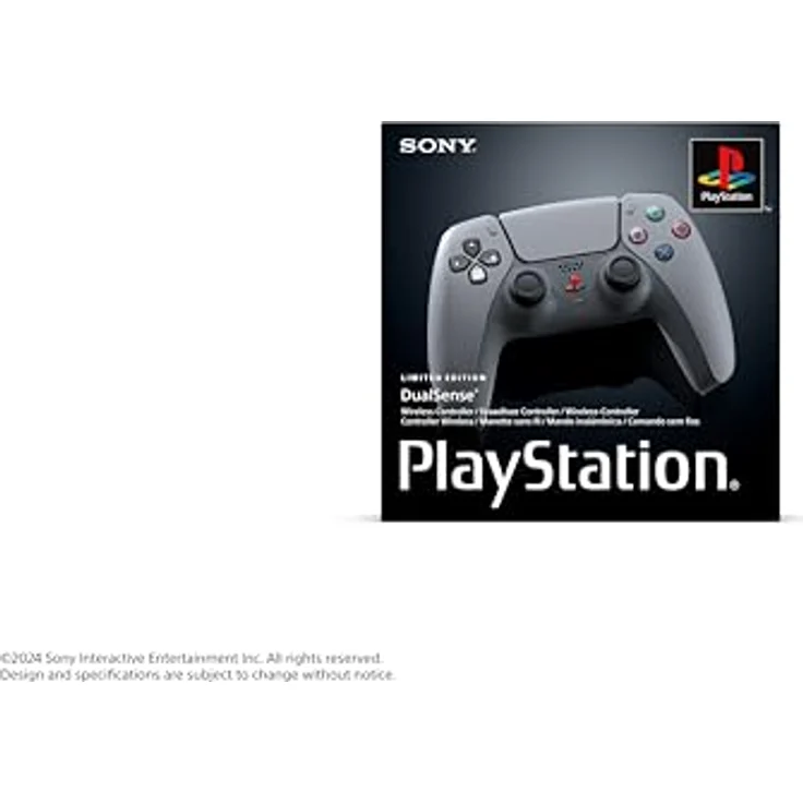 Sony Playstation 5 DualSense V3, 30th Anniversary Wireless-Controller mit haptischem Feedback und adaptiven Triggern, grau – Bild 2