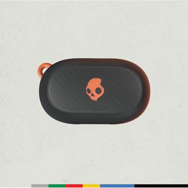 Skullcandy Sesh ANC Active, Kabelloser In-Ear Kopfhörer mit Active Noise Canceling, 48 Std. Wasserdicht (IP67), Mikro, Kompatibel mit iPhone, Android, Bluetooth-Geräten - True Black/Orange – Bild 4