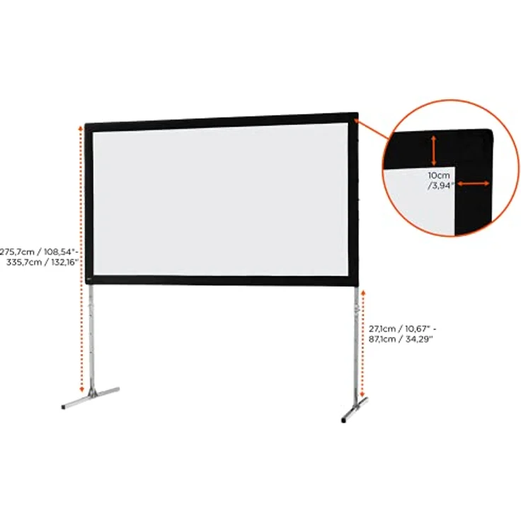 Celexon Faltrahmen Leinwand Mobil Expert 406 x 228cm, Frontprojektion – Bild 4