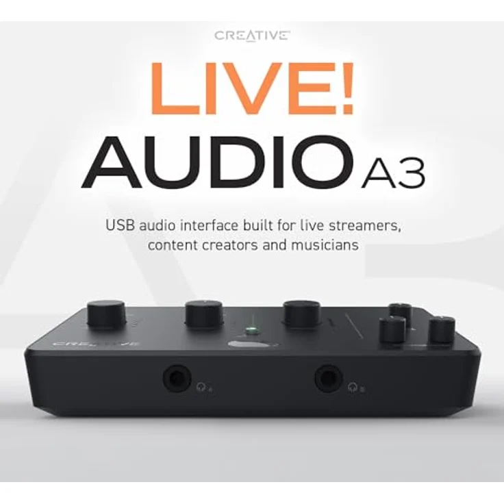 CREATIVE Live! Audio A3 USB Audio Interface, USB-C - Hochauflösende Wiedergabe, 4-Kanal-Mischer, Pegelsteuerung, Latenzfreies Monitoring – Bild 2