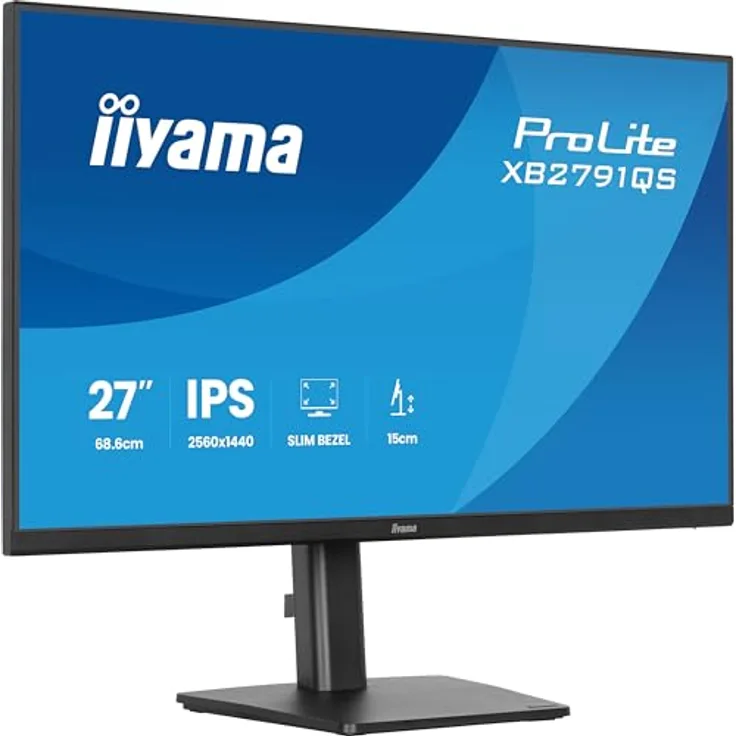 iiyama Prolite XB2791QS-B1 27" QHD IPS LED-Monitor mit Höhenverstellung, Pivot, Adaptive Sync, schwarz