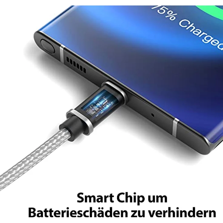 JAMEGA USB-C Kabel Nylon Schnell Ladekabel, 3m, Hochgeschwindigkeits-Datenkabel für Samsung, Huawei, HTC und LG, 5 Gbps Übertragungsrate, Knickschutz – Bild 4