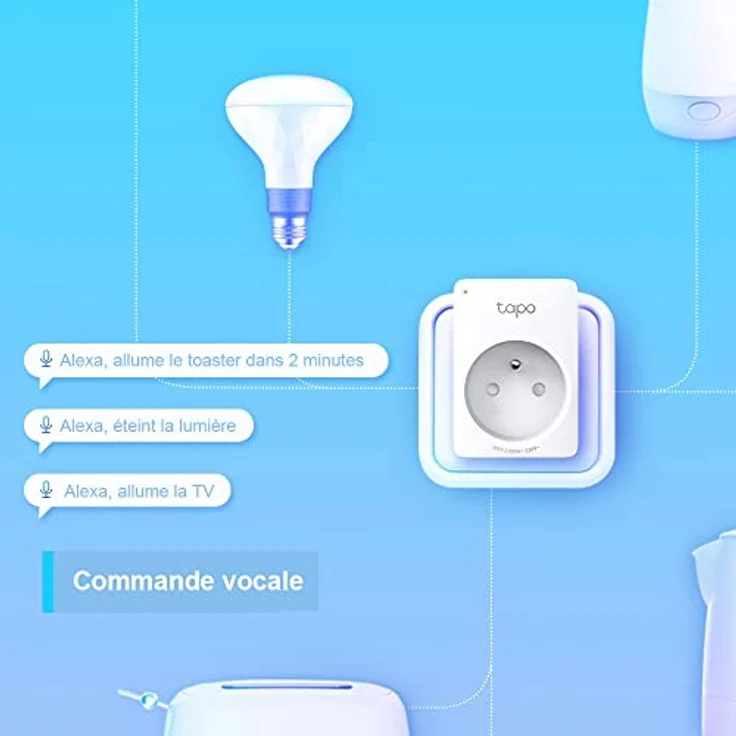TP-Link Tapo P100, Smart Plug für Innenbereich, 2990 Watt, kompatibel mit Amazon Alexa und Google Assistant, einfache Steuerung über Tapo-App – Bild 5