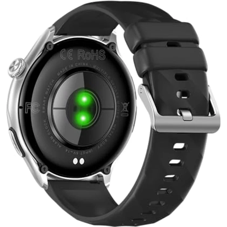 Knauermann PRO 4 (2026) Smartwatch, 47 mm mit Anruf- und SOS-Funktion, Silber, 30 Tage Akkulaufzeit, 75 Sportarten, Gesundheitsmonitoring – Bild 4