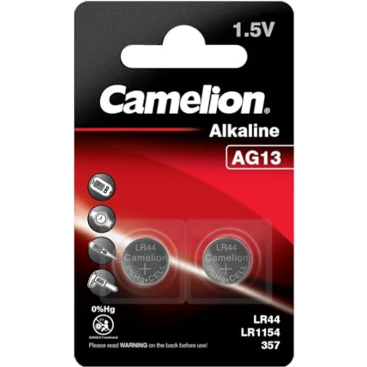 Camelion Alkaline AG13 357 LR44 2 Stück – Bild 2