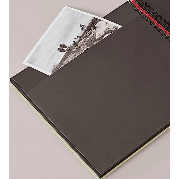 Semikolon 364849 Spiral Album Cutting Edge – 37,5x30,1 cm – Fotoalbum, 90 Seiten schwarz, Fotobuch, cherry pistachio – Bild 5