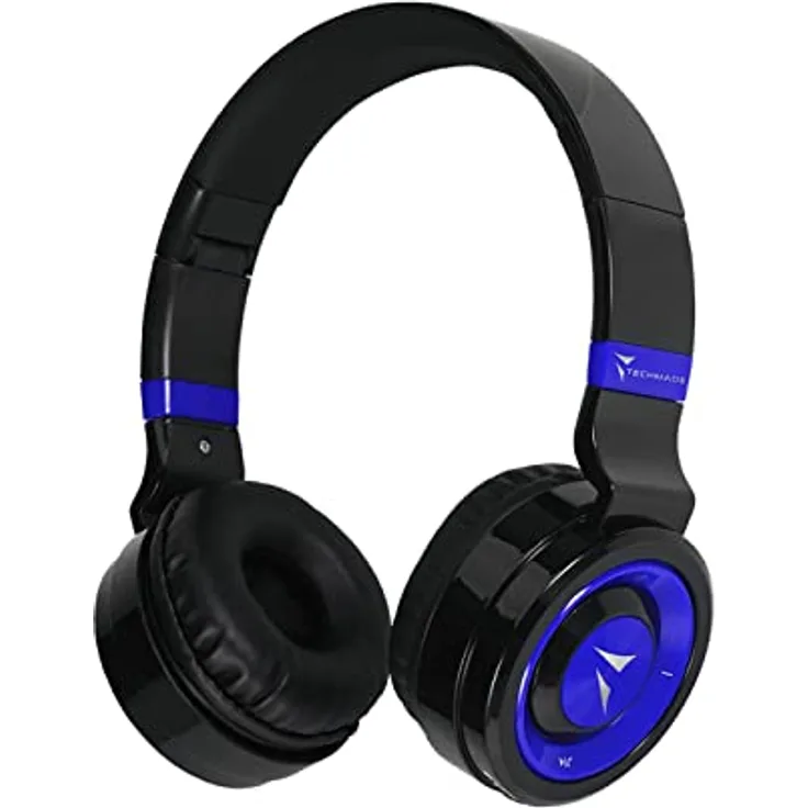 Techmade drahtloser Kopfhörer Blau