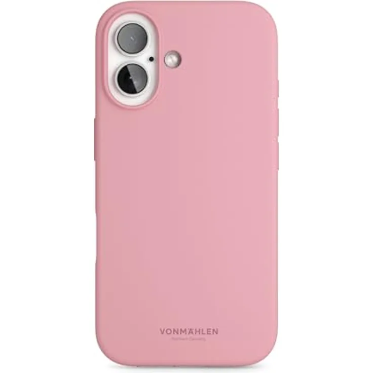 VONMÄHLEN Weiche Silikonhülle für iPhone, aus 69% recycelten Materialien, kompatibel mit Mag-Safe, Mikrofaserfutter und Kamera-Displayschutz