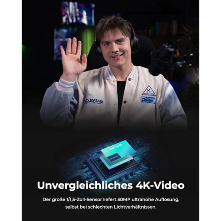 OBSBOT Tiny 2 - PTZ 4K Webcam mit KI-Tracking, Sprachsteuerung, Gestensteuerung, Autofokus, USB3.0, Mehreren Modi, Webcam für PC, Konferenzen, Streaming, Videotelefonate, Zoom. – Bild 3