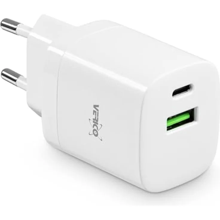VERICO Power MOJO GaN 30W, 2 Port Ladegerät, PD3.0/QC3.0, 1 x USB-C, 1 x USB-A, Weiss