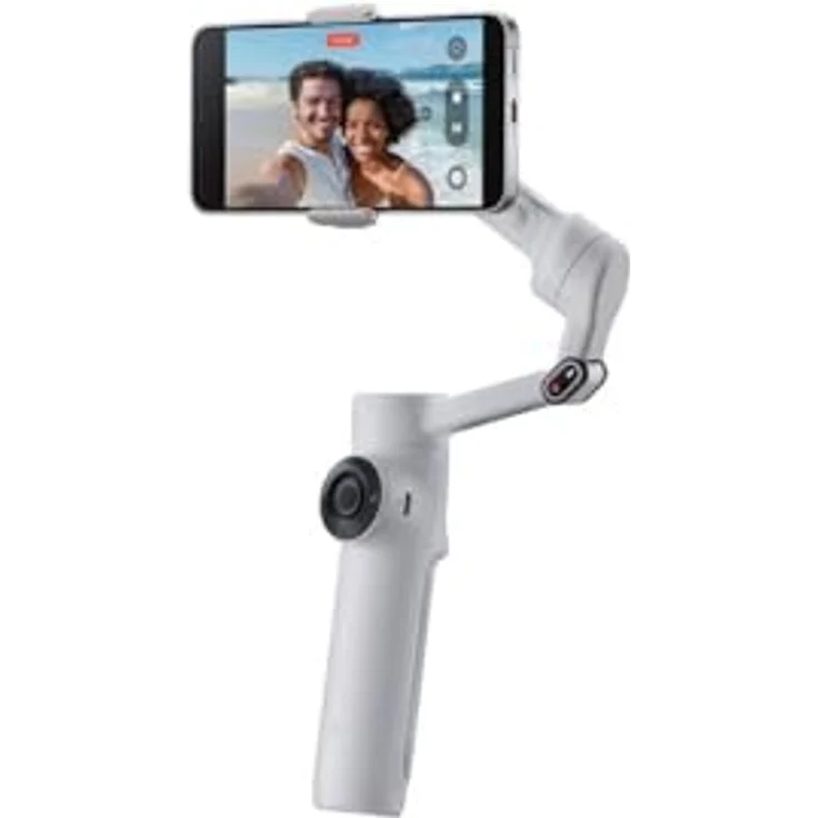 Insta360 Flow 2 Standard Bundle, All-in-One Gimbal mit 3-Achsen-Stabilisierung und 10-Stunden-Akku, Hellgrau – Bild 1