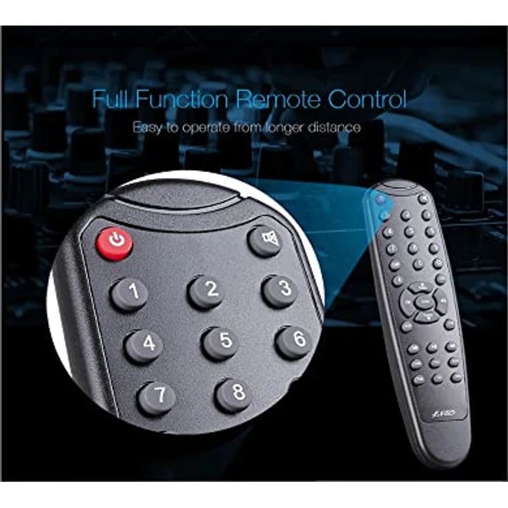 Fenda F3800X, 5.1-Kanal Bluetooth PC Lautsprecher mit integrierten UKW-Radio und Fernbedienung, Schwarz – Bild 6