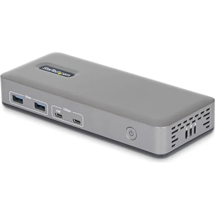 StarTech USB-C Dockingstation, Dual 4K 60Hz DisplayPort MST Dock, 100W Power Delivery, 1GbE, treiberlos für Windows