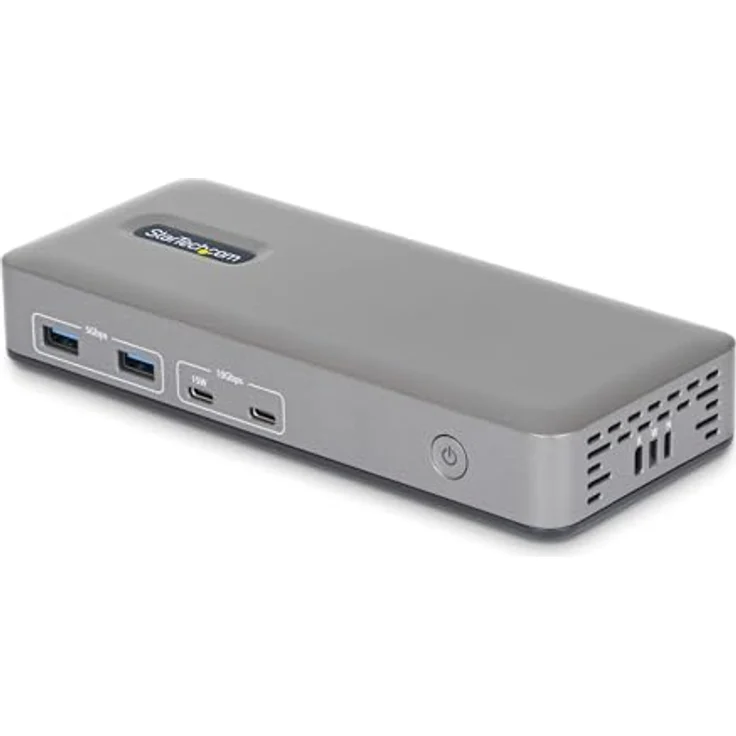 StarTech USB-C Dockingstation, Dual 4K 60Hz DisplayPort MST Dock, 100W Power Delivery, 1GbE, treiberlos für Windows – Bild 1