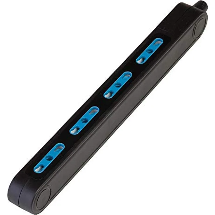 POLY POOL - PP2422.2X Mehrfachsteckdosenleiste PLATZSP. 3500W 4 bival. Steckd. 10/16A 2P+T - Mehrfachsteckd. Superslim 23 mm - Mehrfachsteckdosenl. m. Schlitzen f. d. Wandmontage - Schwarz ohne Kabel