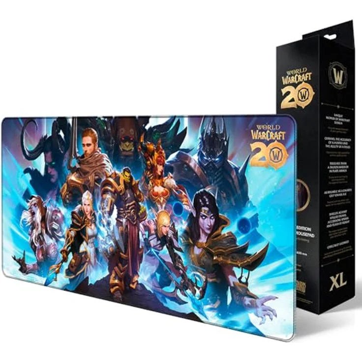 Dark Project World of Warcraft Gaming-Mauspad XL, 90 x 42 cm, wasserabweisend, rutschfeste Gummibasis, Midnight Artwork – Bild 5
