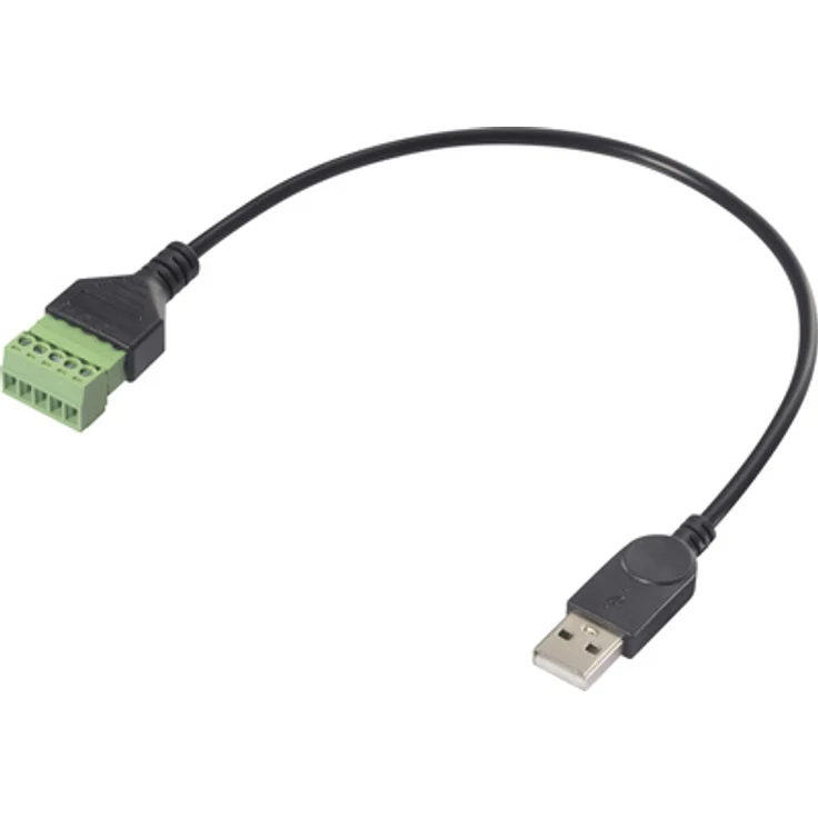 Renkforce USB 2.0 Adapterkabel, 1x Typ A Stecker, 0,3 m, schwarz