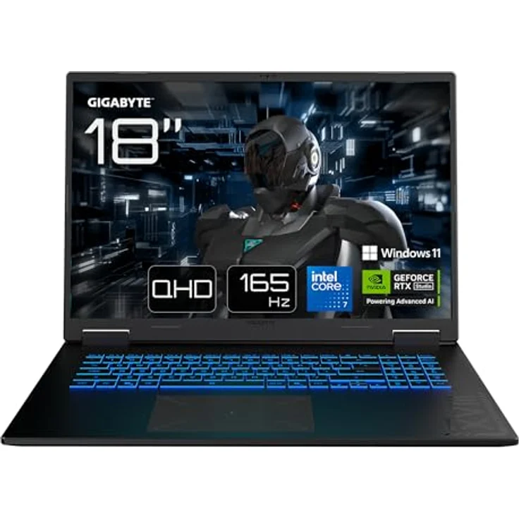 Gigabyte Gaming A18 PRO, 18" WQXGA Laptop mit 165Hz, Intel Core i7 240H, RTX 5080, 32GB RAM, 1TB SSD, Windows 11 Home, Dolby Atmos – Bild 1