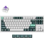 Keychron Q3 HE Wireless Custom Mechanical Tastatur, 80% ANSI Layout, Programmierbar QMK/VIA, Vollaluminium, Bluetooth/Wired, RGB, Hot-Swapable Hall Effect Gateron Magn, Weiß