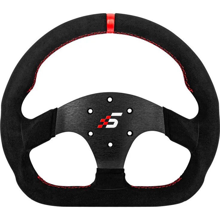 Simagic P-325D Lenkradkranz - Alcantara, 325mm - Racing-Simulatoren, D-Förmiges Design, CNC-Aluminium, Schwarz