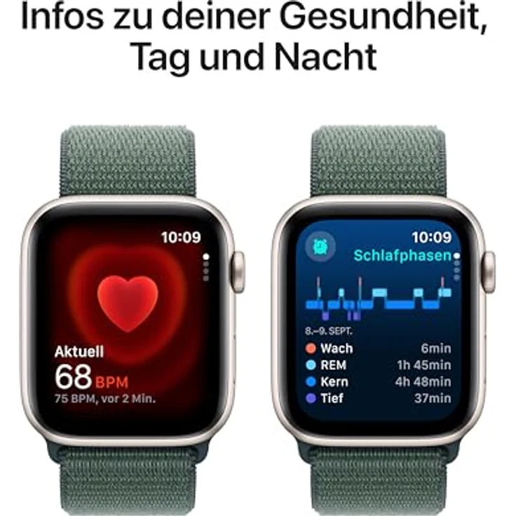 Apple Watch SE (2024) Smartwatch (Watch OS) - Innovative Features für Gesundheit und Sicherheit, neue Armbandfarben – Bild 5