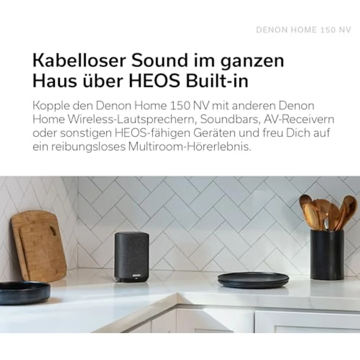 Denon Home 150 NV Black – Kompakter 40W Bluetooth-Lautsprecher mit Hi-Res Audio, Multiroom, AirPlay & Streaming-Unterstützung – Bild 6