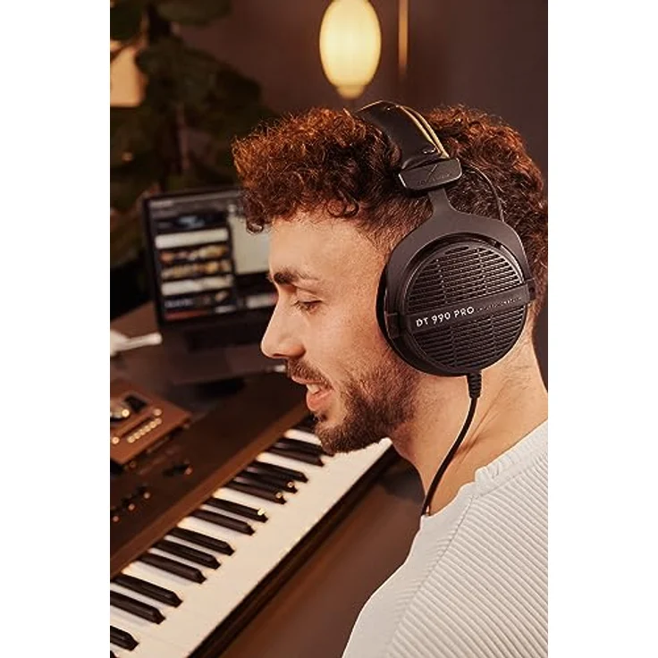 beyerdynamic DT 990 PRO Limited Black Edition 250 Ohm. Einseitig kabelgebundener Over-Ear-Studiokopfhörer für Mixing, Mastering und Editing – Bild 4