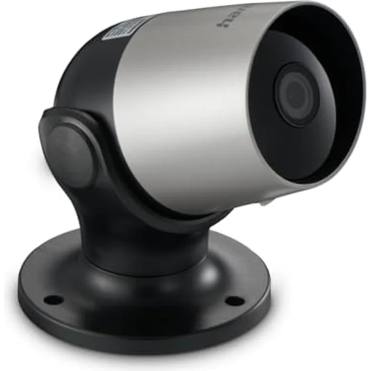 Hama Überwachungskamera WLAN (WLAN Kamera f. außen, Outdoor-Kamera mit Sprach- u. App-Steuerung, wetterfeste Außenkamera mit Bewegungsmelder, Nachtsicht, 2-Wege-Audio, Aufzeichnung, 1080p) schwarz – Bild 1