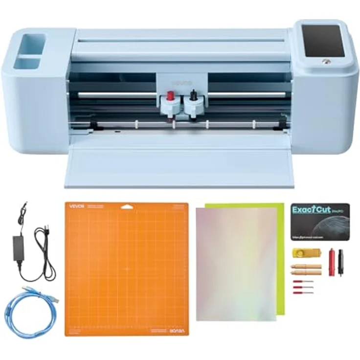 VEVOR Vinylschneidemaschine 30 cm, Schneideplotter mit Touchscreen, kompatibel mit Mac/Windows/Android/iOS, vielseitiger Vinylcutter für Aufkleber, Karten und Wohnaccessoires – Bild 1