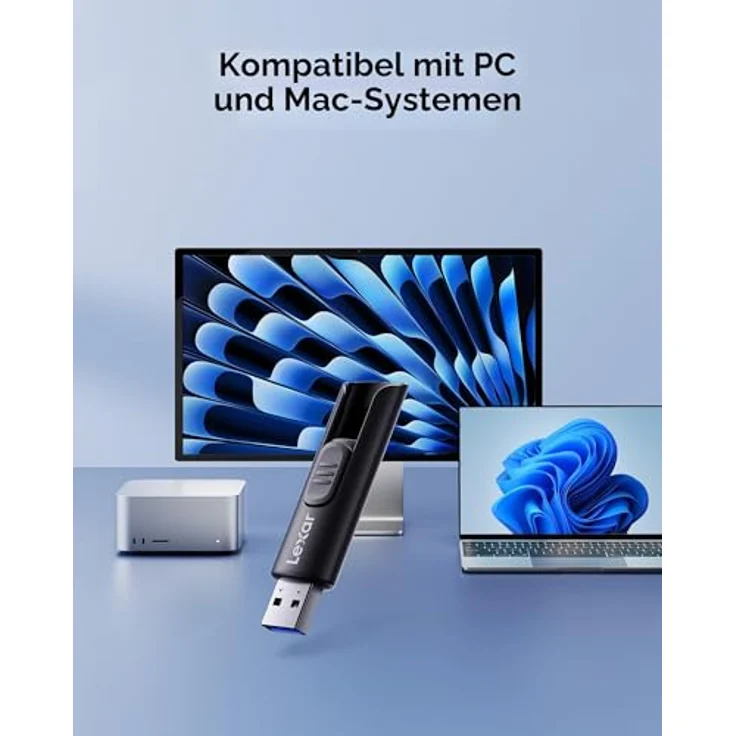 Lexar JumpDrive A30E, 3er-Pack 64GB USB-Laufwerk mit USB 3.2 Gen 1 und bis zu 100MB/s, kompatibel mit PC und Mac, Datensicherheit durch Passwortschutz – Bild 4