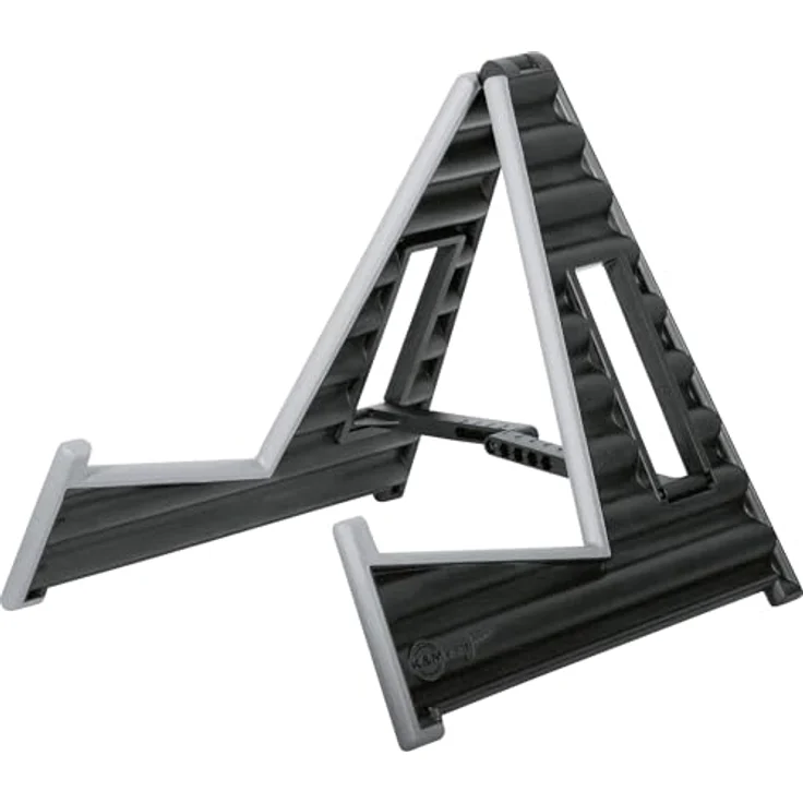 K & M 17591-000-55 Gitarrenständer, Schwarz und Silber – Bild 3