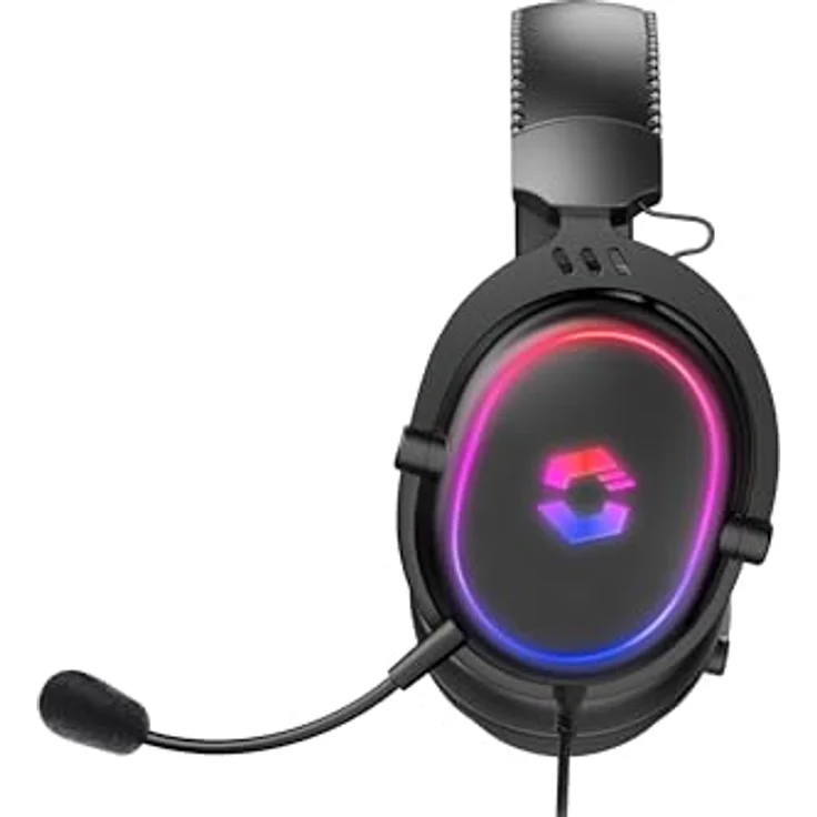 Speedlink CONUX - RGB Gaming Headset mit Mikrofon für PC PS5/PS4/Xbox, RGB Beleuchtung, kabelgebunden, schwarz – Bild 3
