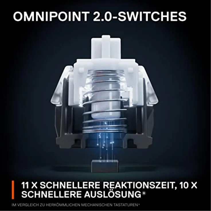 SteelSeries Apex Pro TKL (2023) - Mechanische Gaming-Tastatur – Die weltweit schnellste Tastatur – Anpassbares Ansprechverhalten – E-Sports TKL-Formfaktor – RGB – Deutsches (QWERTZ) Layout – Bild 4