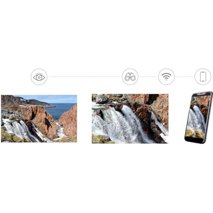 Levenhuk Kelvin Snap ED 8x25, Digitales Fotomonokular mit FullHD-Video, WiFi und wetterfestem Design – Bild 7