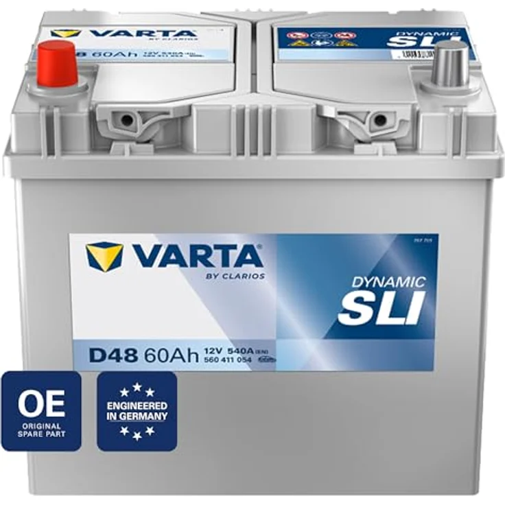 Varta D48 Blue Dynamic, 12V 60Ah Autobatterie mit 540A Kälteprüfstrom, One Size – Bild 1
