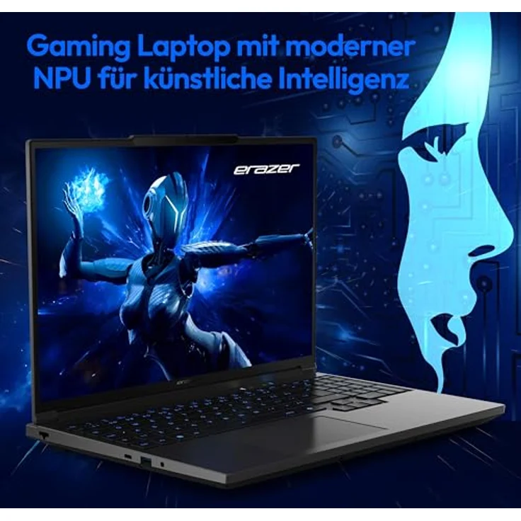 ERAZER Major 16 X1 Gaming Laptop, 40,6 cm (16") QHD+ 300Hz, Core Ultra 7 255HX, Geforce RTX 5070 Ti 12GB, 32GB DDR5 RAM, 2TB PCIe SSD, RGB Backlit Keyboard, Windows 11 Home – Bild 5