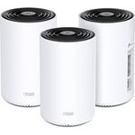 TP-Link Deco PX50 Powerline WLAN Mesh Set (3er Pack), Dualband Wi-Fi 6 AX3000 + G.hn G1500, ideal zur großer Räume und Dicker Mauern, empfohlen für Häuser mit 4-6 Schlafzimmern, WPA3