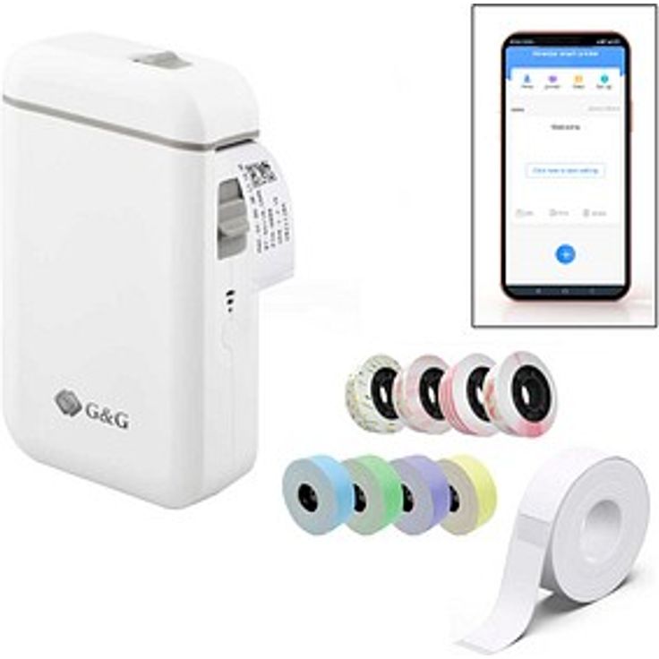 G&G GG-D110, mobiler Etikettendrucker mit Bluetooth, weiß