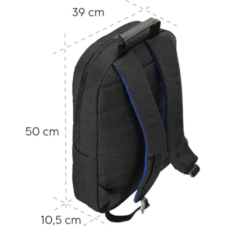 Hama Laptop-Rucksack "Genua", bis 17,3 Zoll, Schwarz – Bild 5