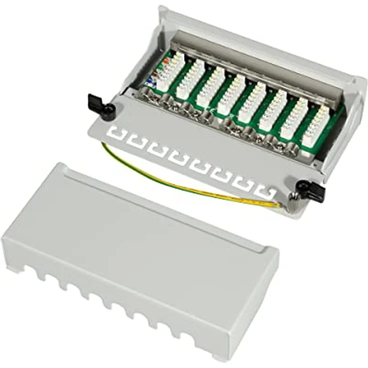 LogiLink Professional Cat.6 (250 MHz) Patchpanel - Verteilerfeld, Tisch-Wand-Desktop, STP (geschirmt) 8-Port (RJ45) – Bild 6
