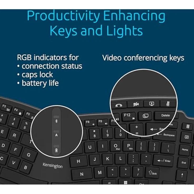 Kensington KB675 EQ TKL Ergo Keyboard, Spanisch – Bild 5