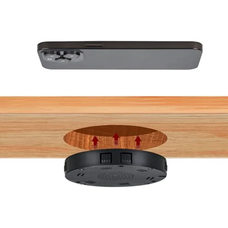 kalb Drahtloses Ladegerät 15W Unsichtbar, induktives Laden QC 3.0, 85mm x 13,5mm, universell geschützt, schwarz