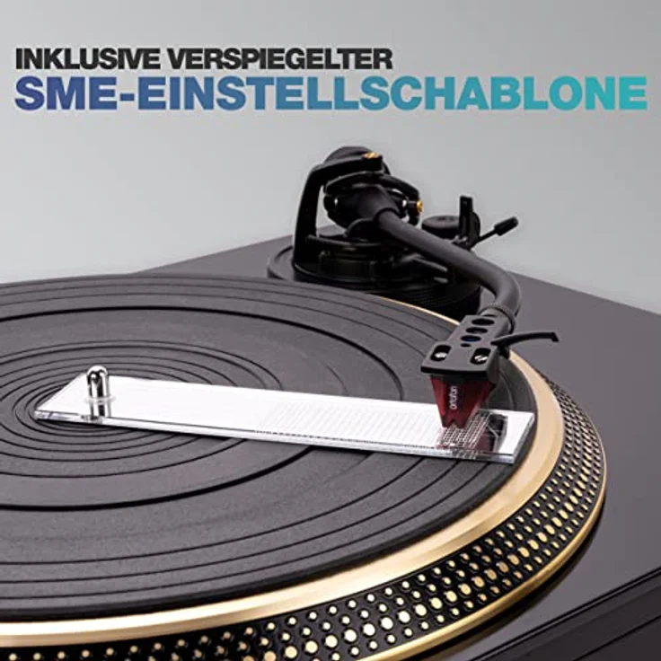 Reloop Turntable Cartridge Mount & Gauge Set - All-in-One Set zum Einstellen, Justieren und Reinigen von Plattenspieler-Tonarm und Tonabnehmer, Verspiegelte SME-Einstellschablone – Bild 2